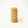 Beeswax Candle with Inspirational Quote: of All The Moms in The World I'm So Glad You're Mine